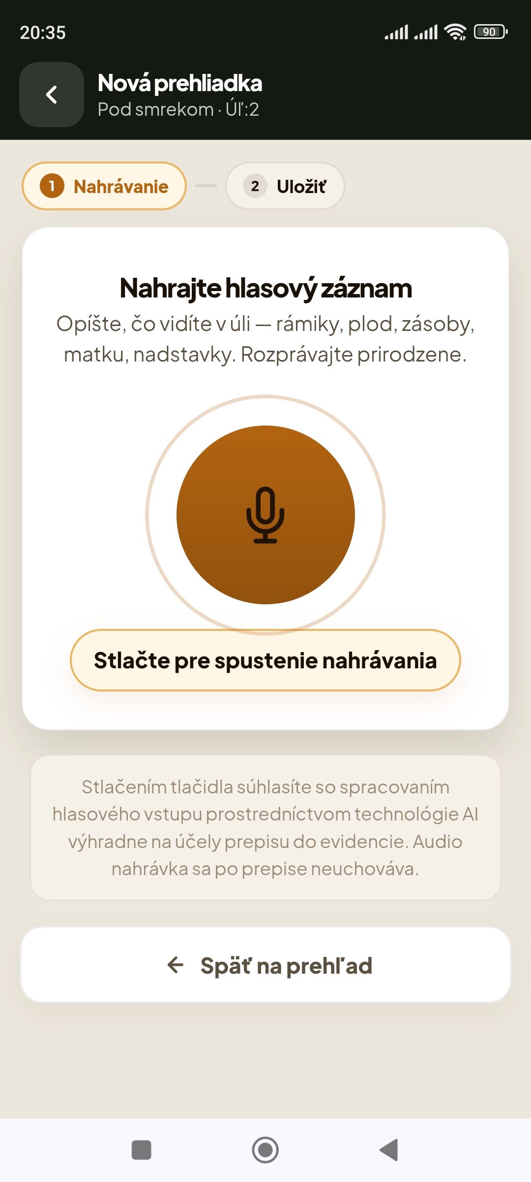 Nová prehliadka cez hlasový záznam